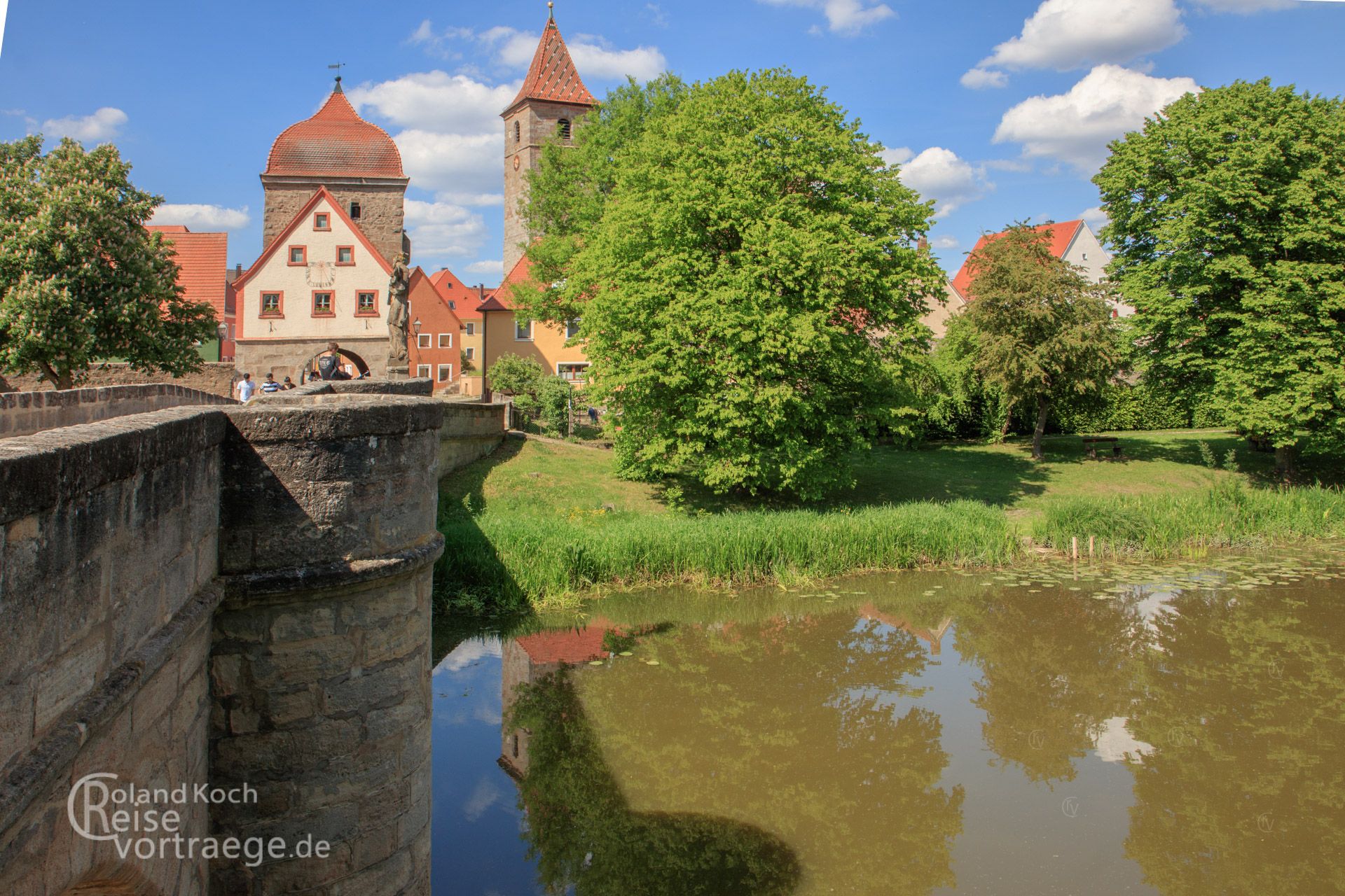 Altmühl Radweg - Altmühlbrücke in der Stadt Ornbau